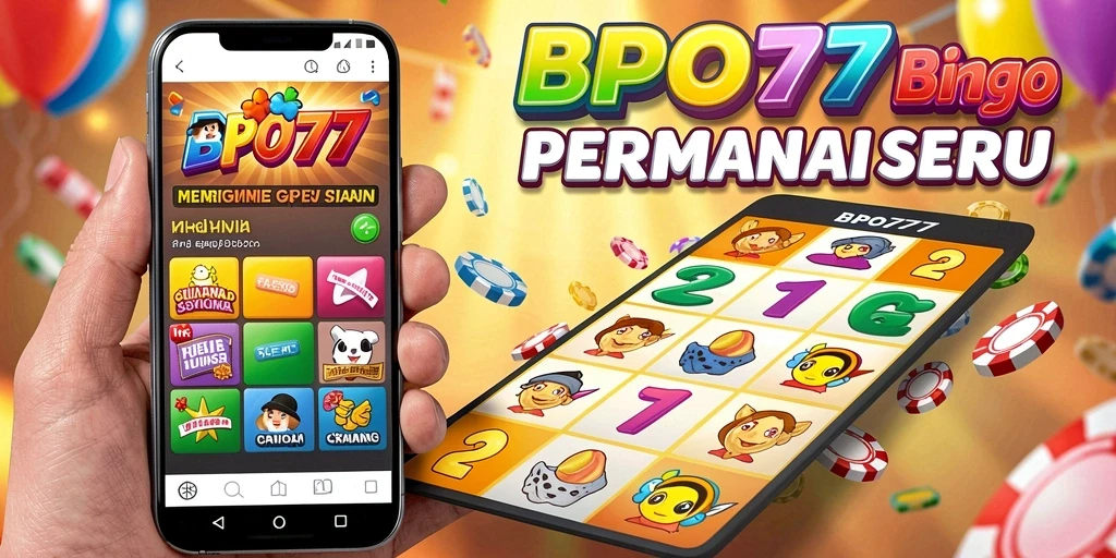 Tangkapan layar utama BPO777 menampilkan gameplay Bingo yang seru.