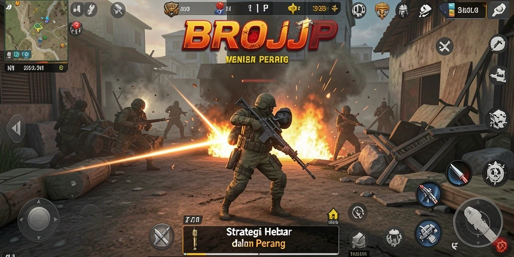 Tampilan gameplay BROJP yang menarik dan penuh aksi strategi.