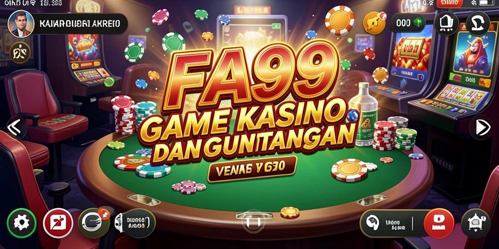 Screenshot gameplay FA99 menampilkan suasana kasino yang menawan.