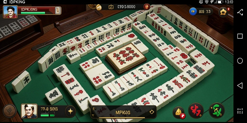 Screenshot gameplay yang menampilkan keseruan bermain Mahjong di IDPKING.