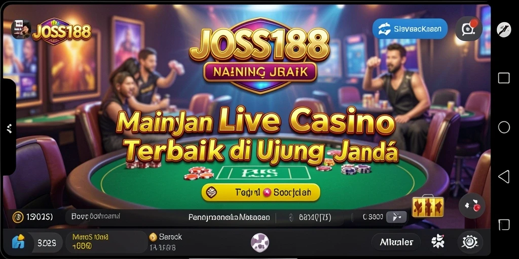 Tampilan gameplay Live Casino yang mendebarkan dan interaktif di JOSS188.