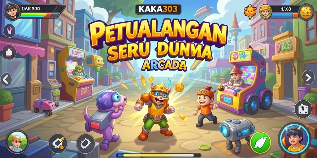 Tampilan gameplay Arcade KAKA303 yang seru dan menantang.