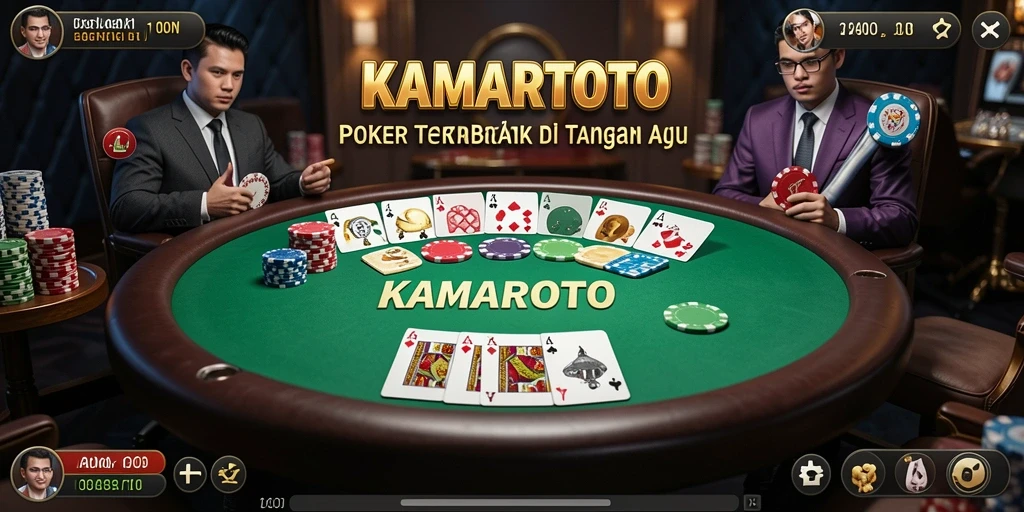 Tampilan gameplay poker di KAMARTOTO yang seru dan menarik.