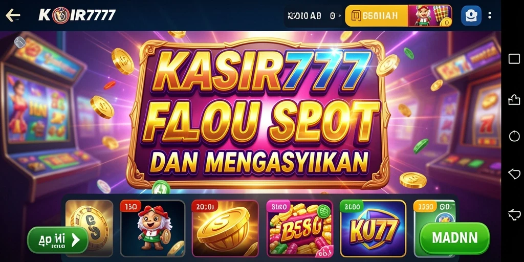 Tampilan gameplay slot KASIR777 yang menarik dan penuh warna.