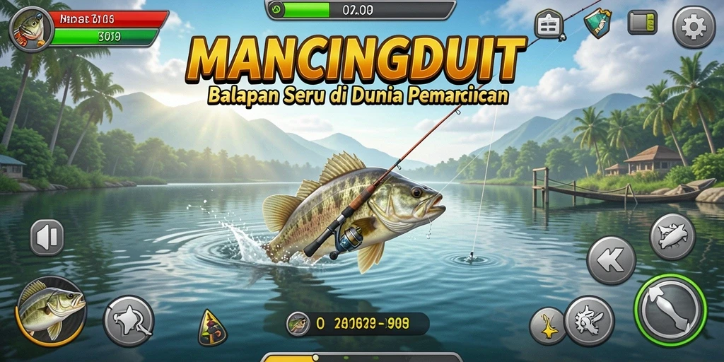 Gameplay seru MANCINGDUIT di trek balapan dan pemancingan.