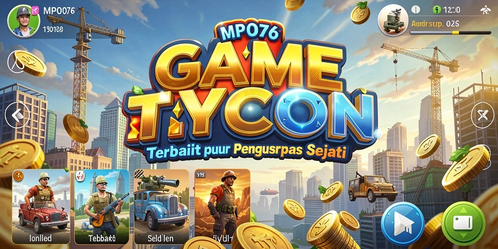 Tampilan menarik gameplay MPO76 dengan elemen Tycoon yang menantang.