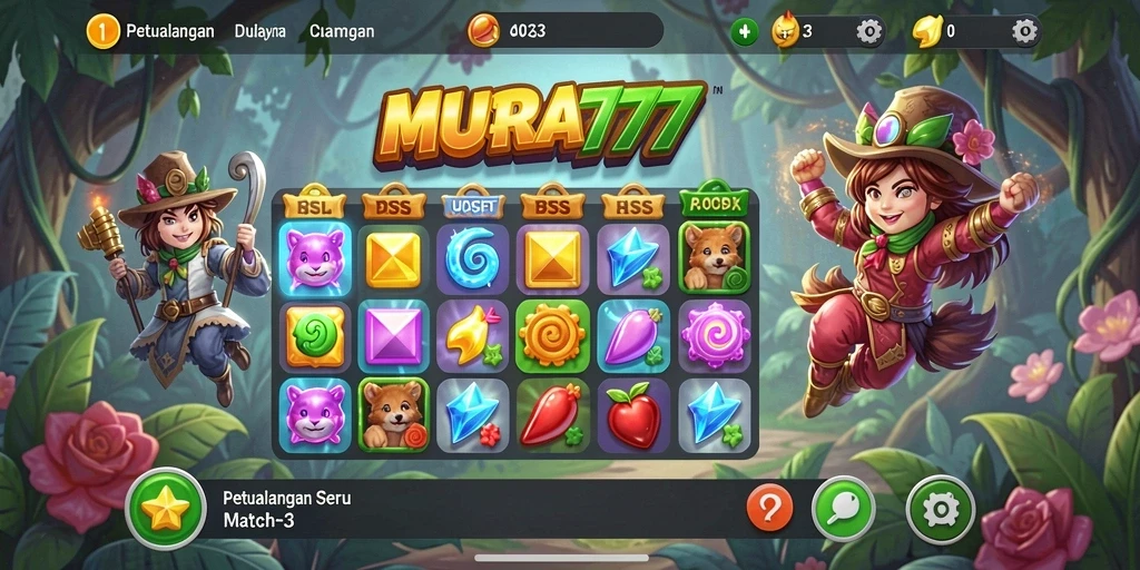 Tampilan gameplay <strong>MUARA777</strong> yang penuh warna dan interaktif.