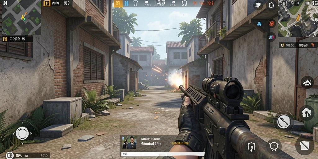 Screenshot utama RPVIP8 menampilkan aksi gameplay tembak-menembak yang mendebarkan.