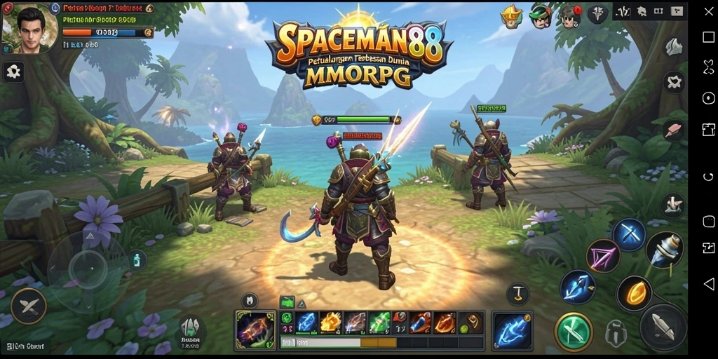 Tampilan seru dari gameplay SPACEMAN88 dalam dunia luar angkasa.